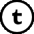 Tumblr logo, black on white